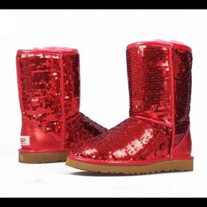 Red Sequin Uggs